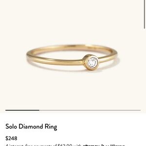 Mejuri solo diamond ring